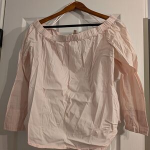 Philosophy Light Pink Off-Shoulder Blouse